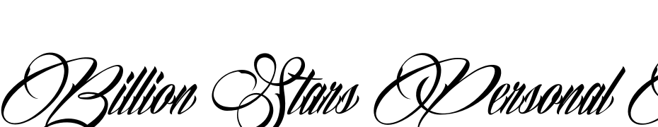 Billion Stars Personal Use Font Download Free